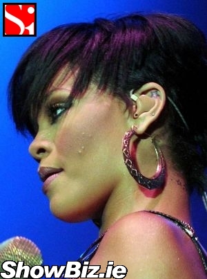 Here's an example picture of Rihanna's tattoo. star tattoo in her ear